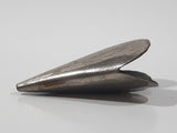 Antique Miniature 2" Metal Heart Pocket Cone Tulip Shaped Edge