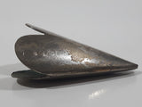 Antique Miniature 2" Metal Heart Pocket Cone Tulip Shaped Edge