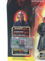 1998 Hasbro Star Wars Episode 1 Collection 1 CommTech 3 3/4" Tall Darth Maul with Double-Bladed Lightsaber Toy Action Figure and Chip New in Package