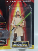 1998 Hasbro Star Wars Episode 1 Collection 1 CommTech 4" Tall Qui-Gon Jinn with Lightsaber Toy Action Figure and Chip New in Package