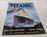 1994 Marine Art Posters White Star Line Titanic The World's Largest Liner Southampton New York Via Cherbourg & Queenstown 11 1/4" x 15 3/4" Tin Metal Sign