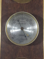 Vintage Springfield Thermometer Barometer Hygrometer 'Security' 5 1/2" x 15" Metal Backed Weather Station
