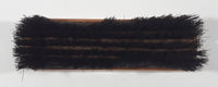 Vintage Sheppard Envelope Company 6 5/8" Long Thin Brown Leather Topped Wood Handle Brown Bristle Shoe Brush Worcester, Mass.