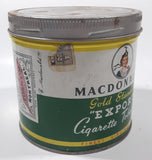 Antique 1940s Macdonald's Gold Standard Export Finest Virginia Cigarette Tobacco Metal Tin Can