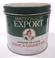 Vintage Macdonald's Export Finest Virginia Cigarette Tobacco 200g Metal Tin Can
