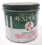 Vintage Macdonald's Export Finest Virginia Cigarette Tobacco 200g Metal Tin Can