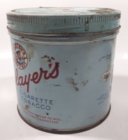 Vintage Player's Navy Cut Cigarette Tobacco Light Blue "For Those Who Prefer To Roll Their Own Cigarettes" Metal Tin Can