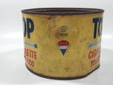 Vintage TOP Cigarette Tobacco 7 oz Yellow Metal Tin Can No Lid
