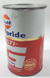 Vintage Gulf Gulfpride Multi-G Low Ash SAE 5W-30 Motor Oil Cardboard and Metal Can FULL