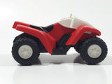 2004 PlayMobil All Terrain Off-Road ATV Quad Pull Back Red White Black Plastic Toy Vehicle