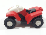 2004 PlayMobil All Terrain Off-Road ATV Quad Pull Back Red White Black Plastic Toy Vehicle