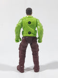 Chap Mei Dino Valley Bright Green Top Brown Pants 4" Tall Toy Action Figure