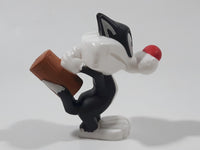 2020 McDonald's Looney Tunes Sylvester The Cat with Wood Mallet Sledgehammer 2 3/4" Tall Plastic Toy Figure