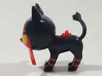 2017 McDonald's Pokemon Sun and Moon Litten Black Cat 3 1/4" Long Plastic Toy Figure