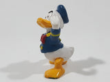Vintage Walt Disney Productions Donald Duck Sailor Salute 2 1/8" Tall PVC Toy Figure Made in Hong Kong