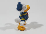 Vintage Walt Disney Productions Donald Duck Sailor Salute 2 1/8" Tall PVC Toy Figure Made in Hong Kong