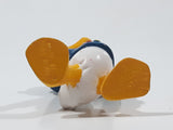 Vintage Walt Disney Productions Donald Duck Sailor Salute 2 1/8" Tall PVC Toy Figure Made in Hong Kong