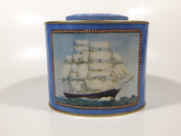 Vintage Cutty Sark Tall Ship Oval Shaped 5" Tall Tin Metal Container