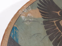 Clarence A. Wells Port Simpson, B.C. Aboriginal Art Eagle and Salmon Deer Hide Rimmed Drum Print