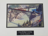 Max Jacquiard "Cisco Bridge Crossing" Canadian Pacific Railway Train 12 1/4" x 14 1/2" Framed Art Print