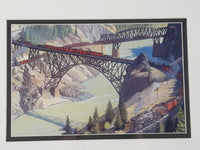 Max Jacquiard "Cisco Bridge Crossing" Canadian Pacific Railway Train 12 1/4" x 14 1/2" Framed Art Print