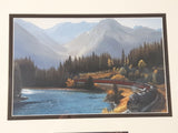Max Jacquiard "Dominion at Massive Mountain" Canadian Pacific Railway Train 12 1/4" x 14 1/2" Framed Art Print