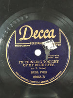Vintage Decca #23958 Burl Ives 10" Vinyl Record Album
