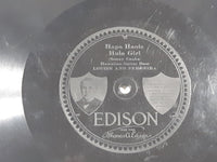 Vintage Edison #4927 #4600 Hapa Haole Hula Girl Louise And Ferreira Smiles, Then Kisses Waltz Waikiki Hawaiian Orchestra 10" Record Album