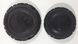 Black Painted Circular Shaped 4" and 4 3/4" Candle Holder Set Made in China