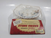 Vintage Seven Seas Gift Shoppe Newport, Oregon Natural Ovenproof Baking Shells For Baking & Serving Sea Food Dishes Set of 4 with Tooth Picks New in Package