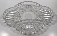 Vintage Four Compartment Cut Crystal Glass 10" x 12 1/4" Serving Platter Dish