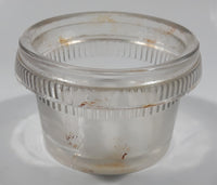 Antique Ribbed Short 3" Wide Glass Jar