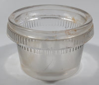 Antique Ribbed Short 3" Wide Glass Jar