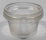 Antique Ribbed Short 3" Wide Glass Jar