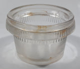 Antique Ribbed Short 3" Wide Glass Jar