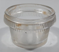 Antique Ribbed Short 3" Wide Glass Jar