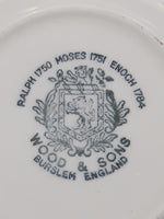 Vintage Wood & Sons Burslem England "Pinky" Lawrence Gold Leaf Pattern 4 3/8" Plate