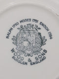 Vintage Wood & Sons Burslem England "Pinky" Lawrence Gold Leaf Pattern 4 3/8" Plate