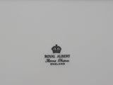 Vintage Royal Albert Congratulations 25th Anniversary Silver Overlay 6 3/4" x 11 3/4" Bone China Dish Made in England
