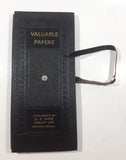 Vintage Fidelity Life Assurance Company "Valuable Papers" Black Vinyl Folder Compliments Of G. E. McFee