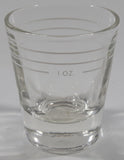 Vintage Dominion Glass 1 1/2 OZ Shot Glass Shooter with White Measuring Pour Lines