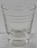 Vintage Dominion Glass 1 1/2 OZ Shot Glass Shooter with White Measuring Pour Lines