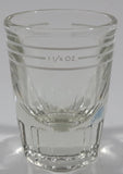 Vintage Dominion Glass 1 1/2 OZ Heavy Shot Glass Shooter with White Measuring Pour Lines