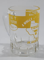 Vintage Texas "T" A Whole Lot of Texas In Saskatoon 2 OZ Shot Glass Shooter with Handle Made in France