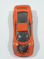 1997 Hot Wheels Street Beasts Jaguar XJ220 Orange Die Cast Toy Car Vehicle