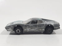Yatming No. 802 Ferrari 328 GTB Silver with Green Stripes Die Cast Toy Car Vehicle