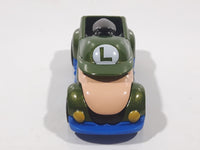 2016 Hot Wheels Super Mario Character Cars Luigi Metalflake Olive Green Die Cast Toy Race Car Vehicle