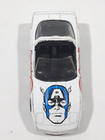 2003 Maisto Marvel Comics Captain America Corvette ZR-1 White Die Cast Toy Car Vehicle