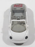 2000 Matchbox Coca-Cola Coke Brand Concept 1 VW Beetle Convertible White Die Cast Toy Car Vehicle
