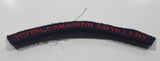 Royal Canadian Artillery Arched Shoulder Title Black with Red Letters 3/4" x 5" Fabric Patch Badge